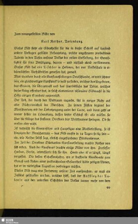 Zum vorangestellten Bild von Karl Rother, Totentanz