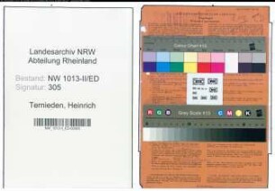 Entnazifizierung Heinrich Ternieden , geb. 17.01.1902 (Lehrer)