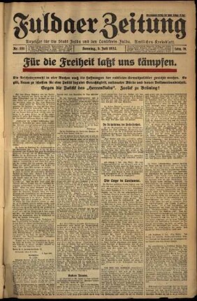 Erste Ausgabe vom Sonntag, den 03. Juli 1932.
