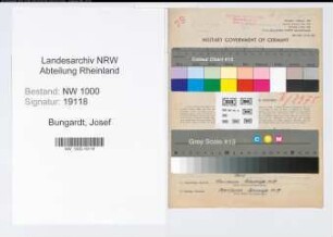 Entnazifizierung Josef Bungardt, geb. 19.07.1891 (Konstrukteur)