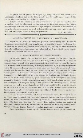 2.Ser. 13.1920: Oude Grieksche kunstnijverheid in Nederland