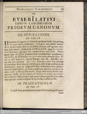 In Eusebi Latini Librum Chronicorum Priorum Canonum