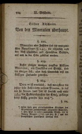 Eilfter Abschnitt. Von den Mineralien überhaupt