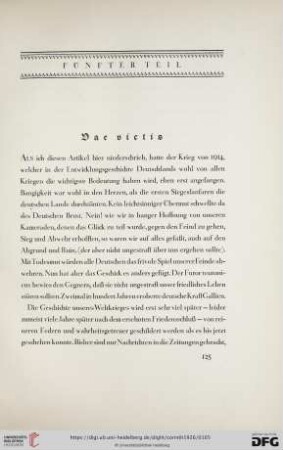 Fünfter Teil: Vae victis