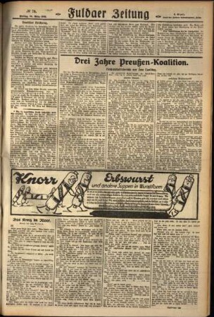 Zweite Ausgabe vom Freitag, den 30. März 1928.