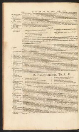 De Exeptionibus. Tit. XIII