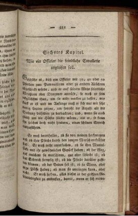 Sechstes Kapitel. Wie ein Officier die feindliche Cavallerie angreifen soll