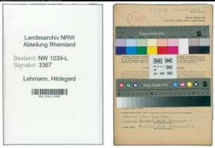 Entnazifizierung Hildegard Lehmann , geb. 26.09.1917 ()