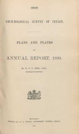 1898: Annual report / Plans and plates