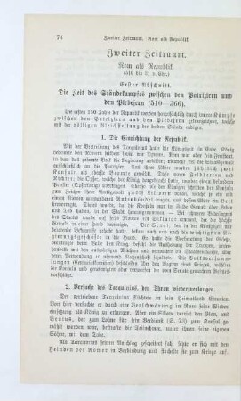 Zweiter Zeitraum. Rom als Republik. (510 bis 31 v. Chr.)