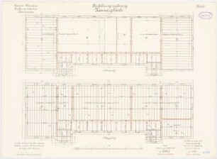 Garnison des Infanterie-Kasernements, Mannheim Kammergebäude: Grundriss 1. Obergeschoss 1:100