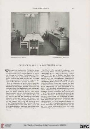 "Deutsches Holz im deutschen Heim"