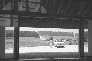 Adelsried: Autobahnkirche, Eingangstor von innen