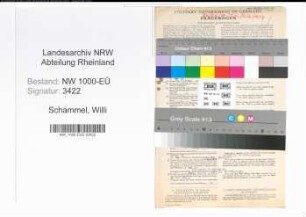 Entnazifizierung Willi Schammel, geb. 03.02.1895 (Zollinspektor)