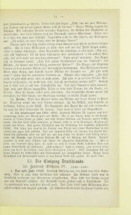 XI. Die Einigung Deutschlands