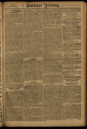 Zweite Ausgabe vom Freitag, den 18. März 1921.