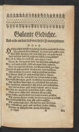 Galante Gedichte.