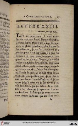 Lettre XXIII