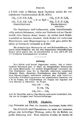 XXXIX. Alkaloide