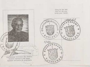 Kopien von Dienstausweis der Oberfinanzdirektion Koblenz