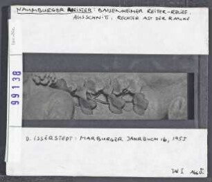 Bassenheim: Reiterrelief "Bassenheimer Reiter",(Martinsrelief), Ausschnitt: Rechter Ast der Ranke