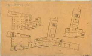 Fischer, Theodor; Worms; Cornelianum - Grundriss UG, Grundriss 1. OG, Grundriss 3. OG