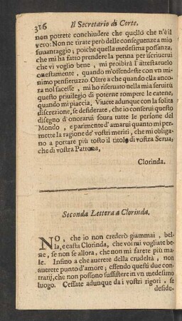 Seconda Lettera a Clorinda.
