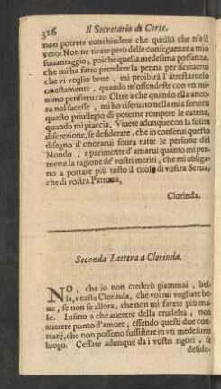 Seconda Lettera a Clorinda.