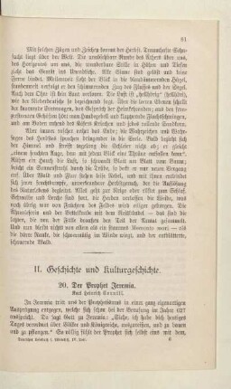 II. Geschichte und Kulturgeschichte