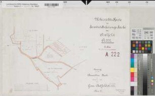 Antfeld (Olsberg), Servitutsbefreiung in den Waldungen des Freiherrn v. Papen, Brouillonkartenauszug, kol.Zeichnung