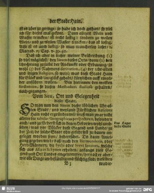 Vom Situ, Ort und Gelegenheit dieser Stadt