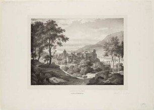 Heidelberg, Stadt, Schloss und Alte Brücke von Südosten