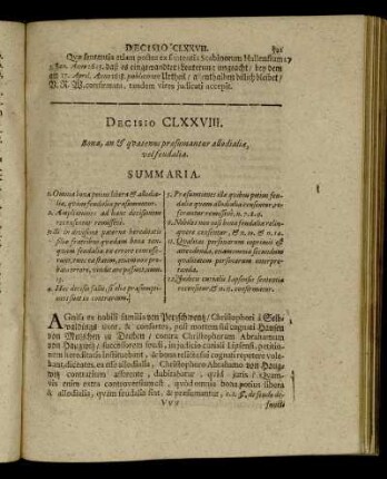 Decisio CLXXVIII - Decisio CLXXXIV.