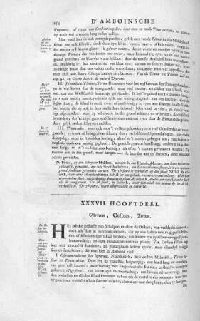 XXXVII. Hooftdeel. Ostreum, Oesters, Tiram