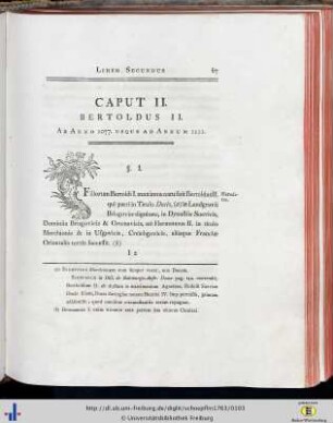 Cap. II. Bertoldus II.