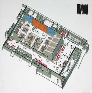 Stadthalle an der Fischerstraße, isometrische Darstellung