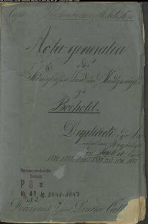 Zivilstandsregister der Juden des Land- und Stadtgerichts Bocholt mit den Orten: Anholt, Bocholt, Dingden, Rhede und Werth (GHT 1841-1847) (Gemeinde: Bocholt)