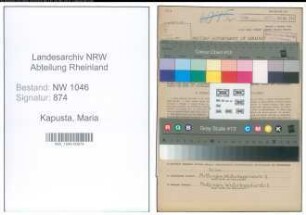 Entnazifizierung Maria Kapusta , geb. 23.04.1921 (Kreisangestellte)