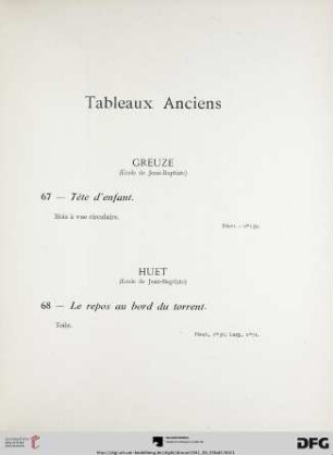 Tableaux anciens (Nr. 67-68)