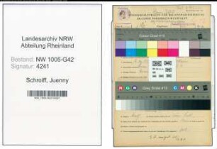 Entnazifizierung Juenny Schroiff , geb. 16.12.1892 (Dolmetscherin)