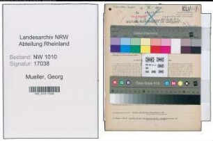 Entnazifizierung Georg Mueller , geb. 04.10.1905 (Gastspieldirektorin)