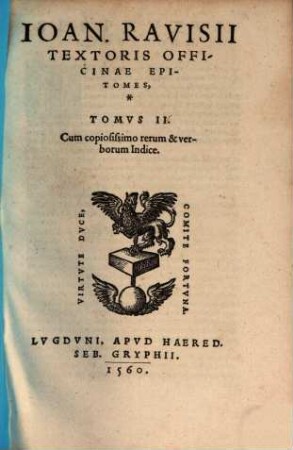 Officinae Ioannis Ravisii Textoris Epitome, 2