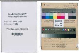 Entnazifizierung Karoline Pferdmenges , geb. 17.10.1901 (Geschaeftsfueherin)