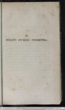 De Sceleti Humani Symmetria