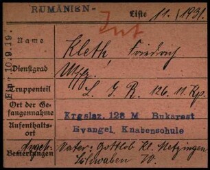 Kleth, Friedrich - Kley, Wendelin