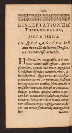 Sectio Tertia.