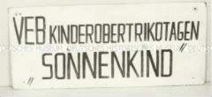 Provisorisches Betriebsschild