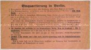 Merkblatt für die Vermittlung von Quartieren für Offiziere