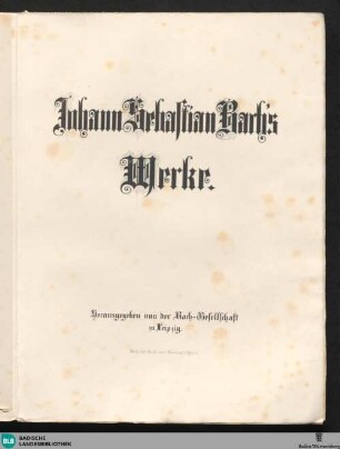 26 : Joh. Seb. Bach's Kirchencantaten ; Bd. 13: No. 121–130