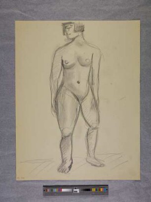 o. T. (Stehender Frauenakt; aus dem Aktzeichnen an der Burg Giebichenstein Halle)